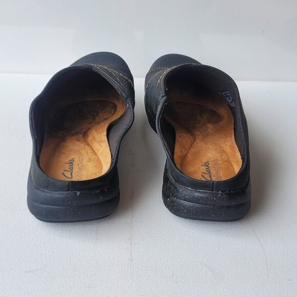 Clarks Collection Roseville Faye Clog Black Leather Womens 11 NWOB - Picture 5 of 8